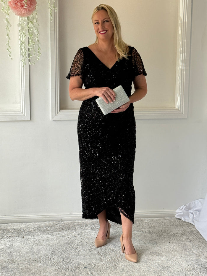 Bryce Black Sequin Gown