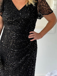 Bryce Black Sequin Gown