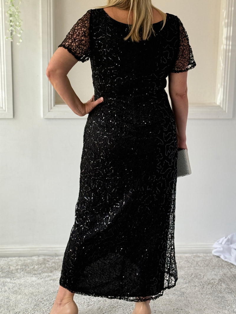 Bryce Black Sequin Gown