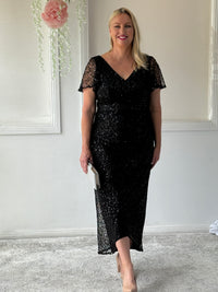 Bryce Black Sequin Gown