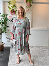 Cantina Soft Pastel Pleated Dress