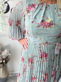 Cantina Soft Pastel Pleated Dress