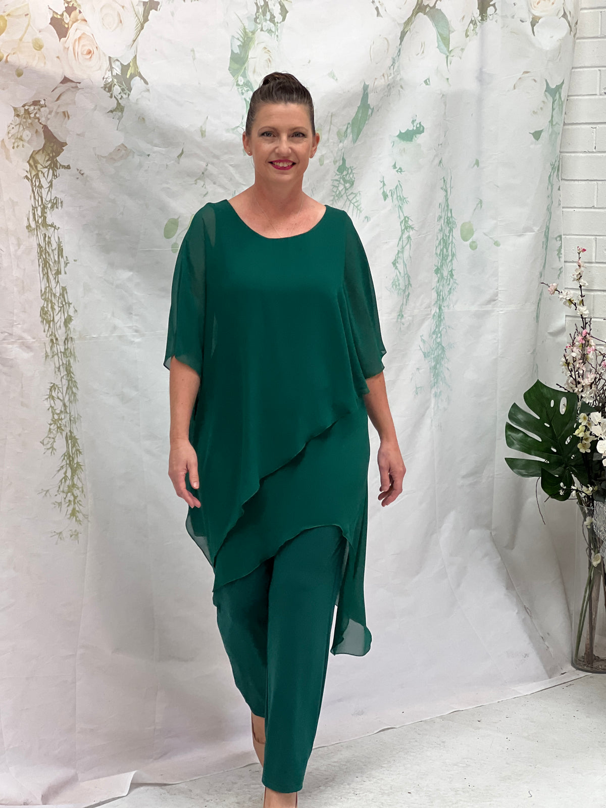 Cara Emerald Elegant Jumpsuit