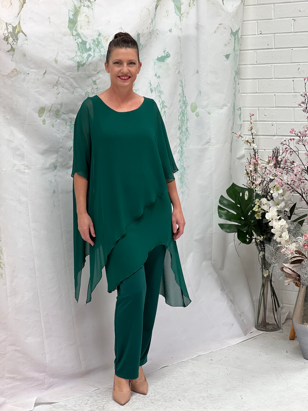 Cara Emerald Elegant Jumpsuit