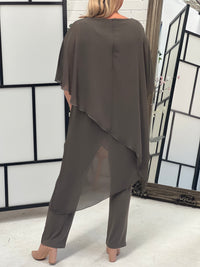 Cara Khaki Elegant Jumpsuit