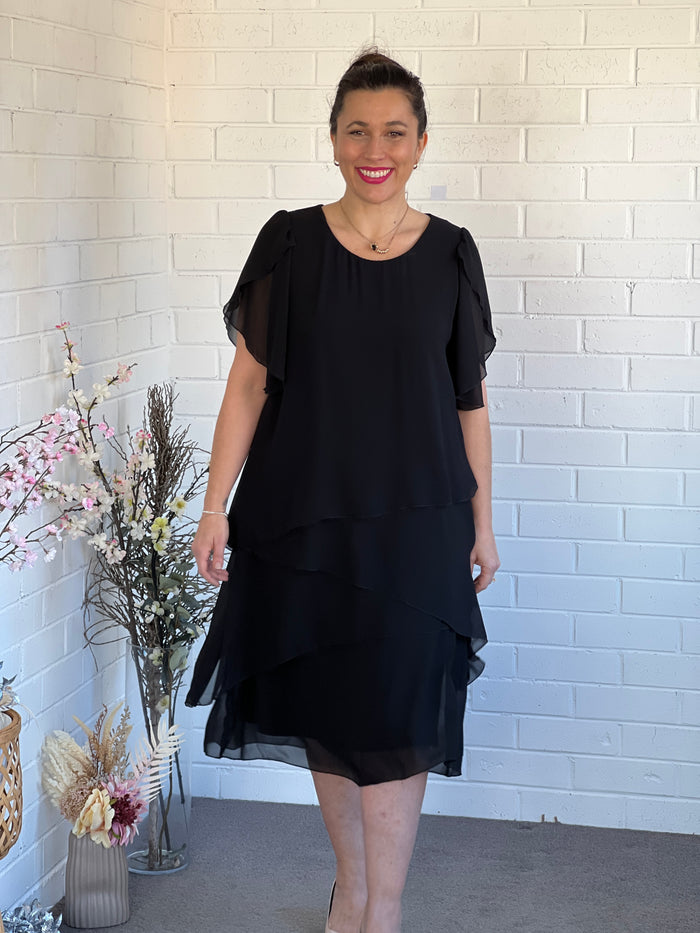 Bella Black Evening Dress