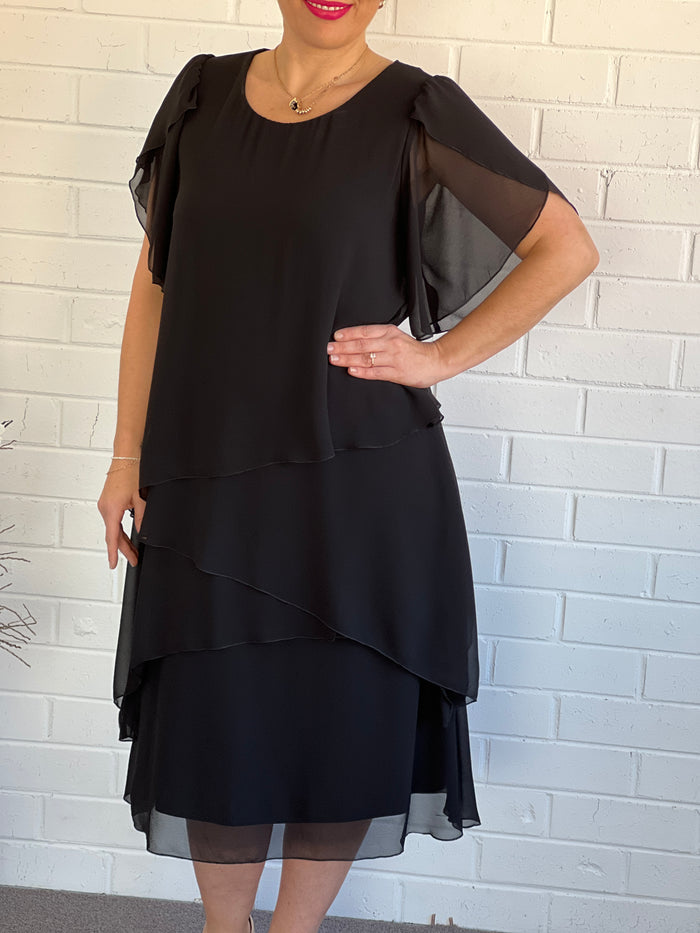 Bella Black Evening Dress