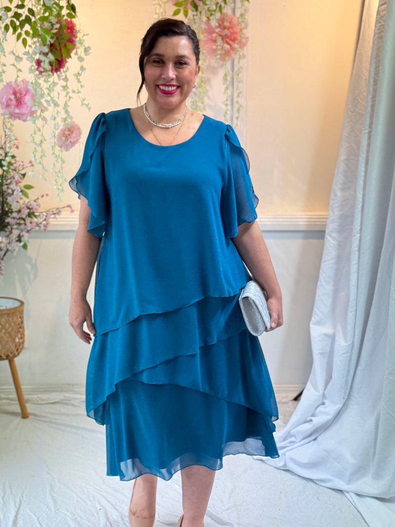 Charlotte Teal Evening Dress
