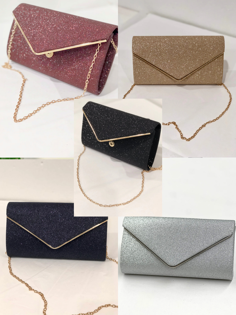 Claren Glitter Clutch