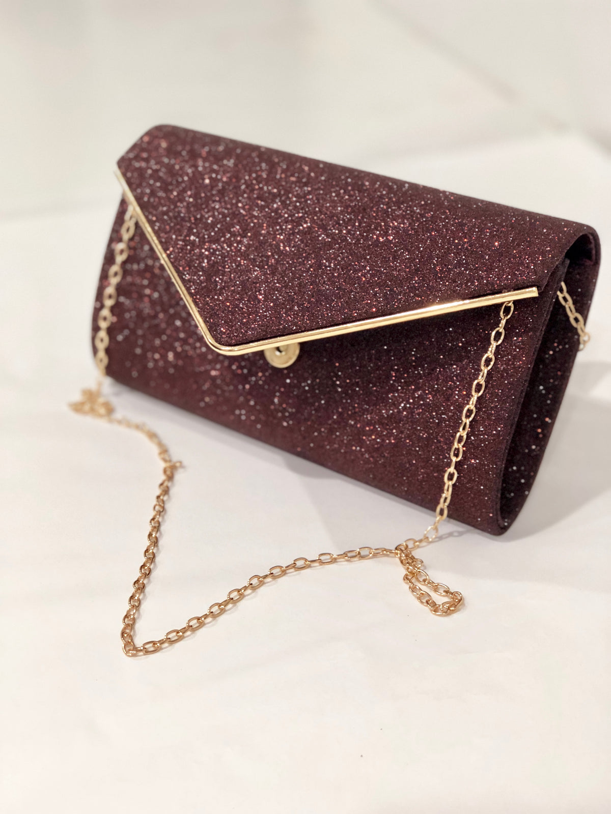 Claren Glitter Clutch