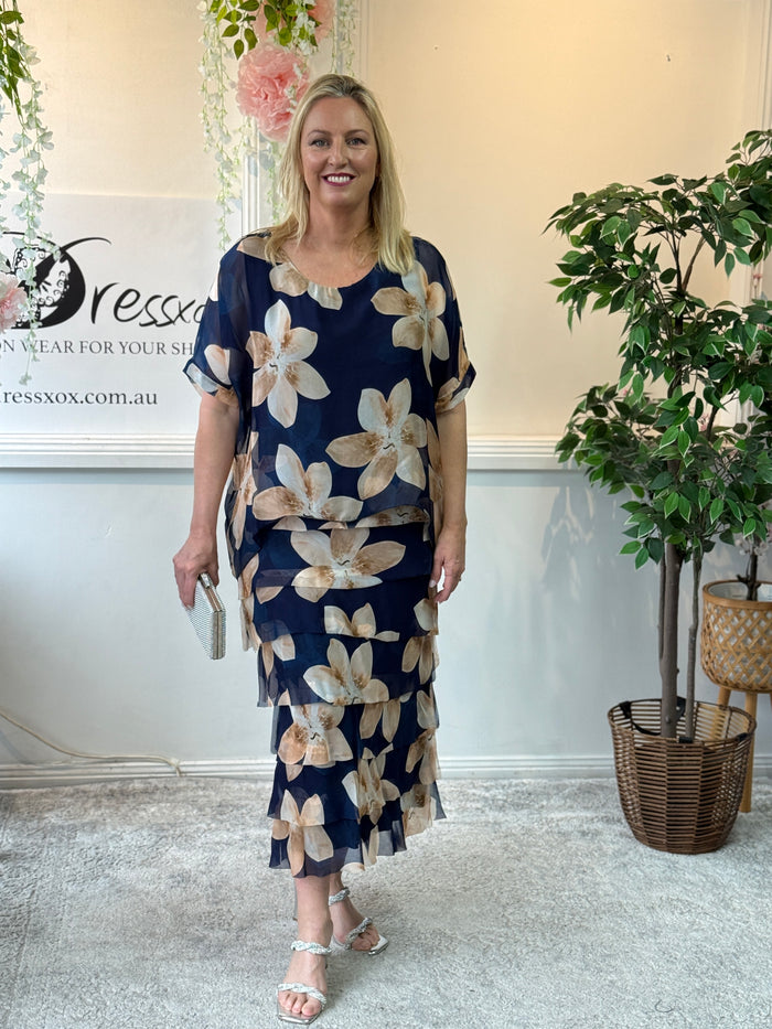 Clyde Golden Lily Silk Dress