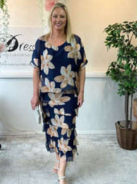Clyde Golden Lily Silk Dress