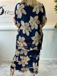 Clyde Golden Lily Silk Dress