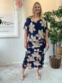 Clyde Golden Lily Silk Dress
