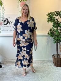 Clyde Golden Lily Silk Dress
