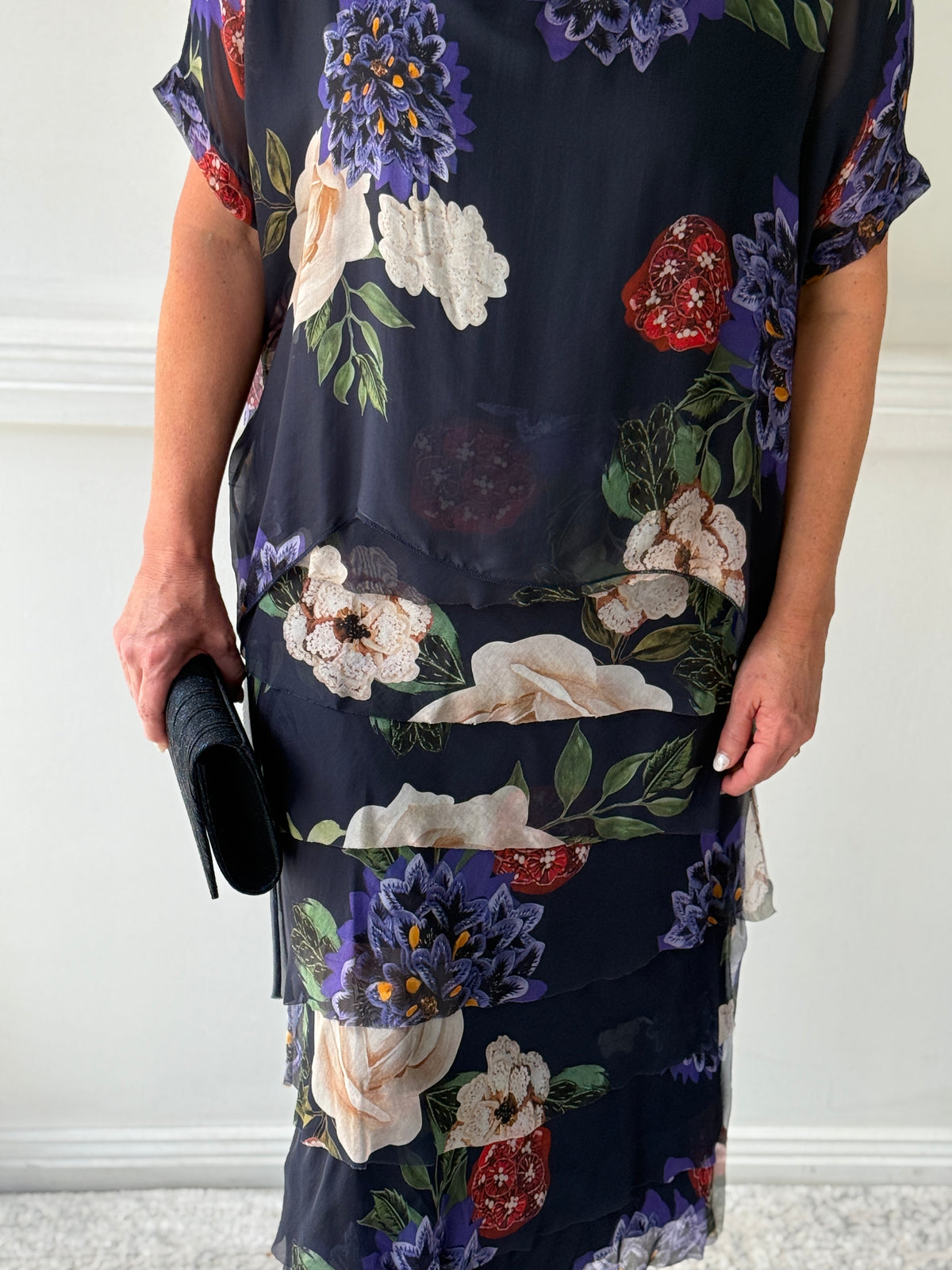 Clyde Petal Bloom Silk Dress