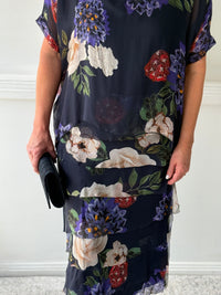Clyde Petal Bloom Silk Dress