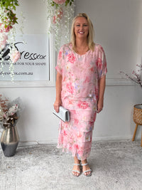Clyde Pink Silk Dress