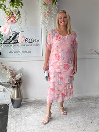 Clyde Pink Silk Dress