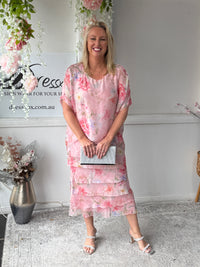 Clyde Pink Silk Dress