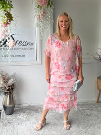 Clyde Pink Silk Dress