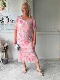 Clyde Pink Silk Dress