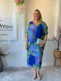 Clyde Royal Water Silk Dress