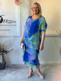 Clyde Royal Water Silk Dress