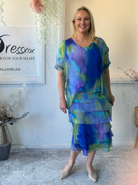 Clyde Royal Water Silk Dress