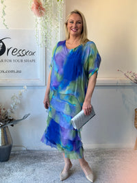 Clyde Royal Water Silk Dress