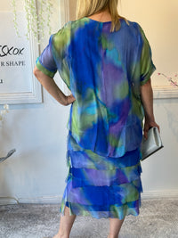 Clyde Royal Water Silk Dress