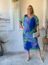 Clyde Royal Water Silk Dress