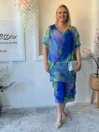 Clyde Royal Water Silk Dress