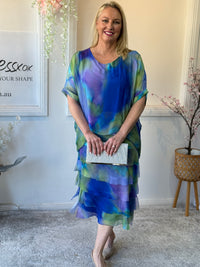 Clyde Royal Water Silk Dress