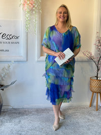 Clyde Royal Water Silk Dress