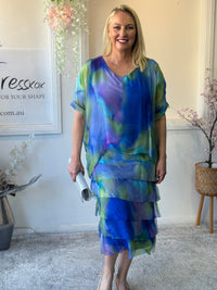 Clyde Royal Water Silk Dress