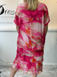 Clyde Sunset Silk Dress