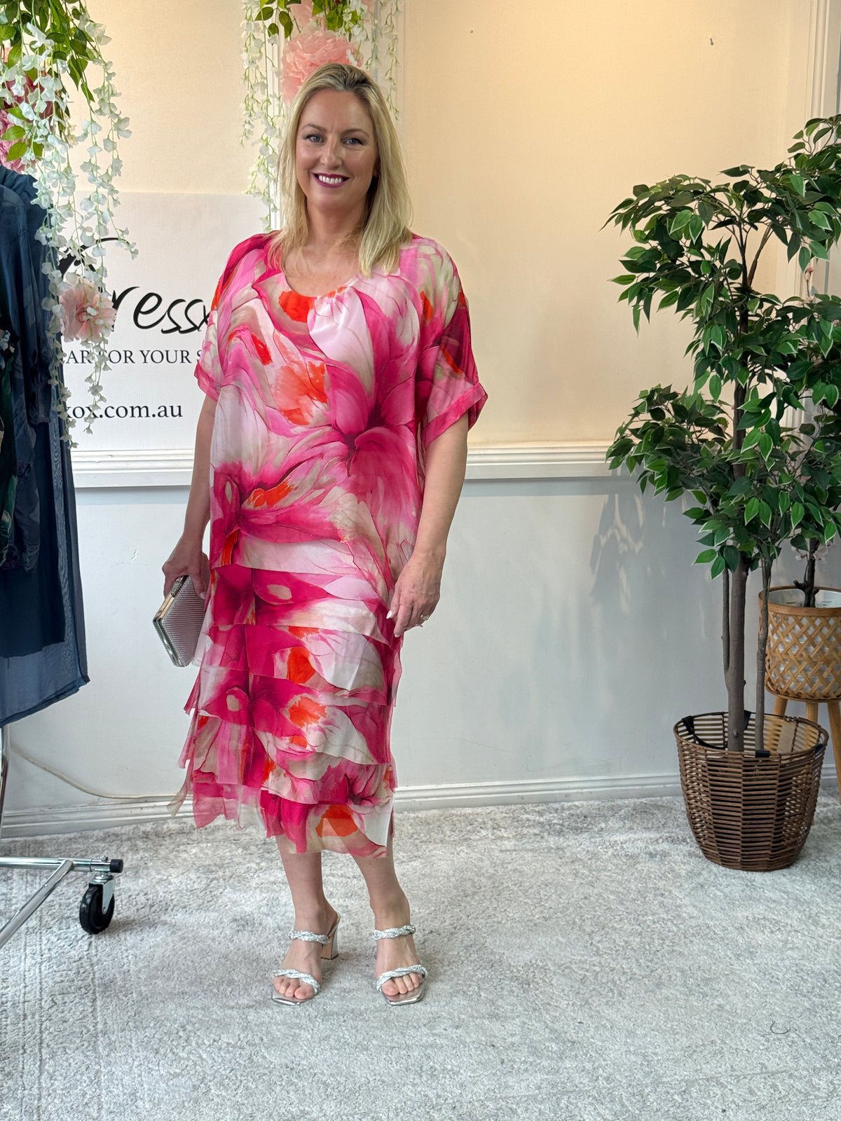 Clyde Sunset Silk Dress