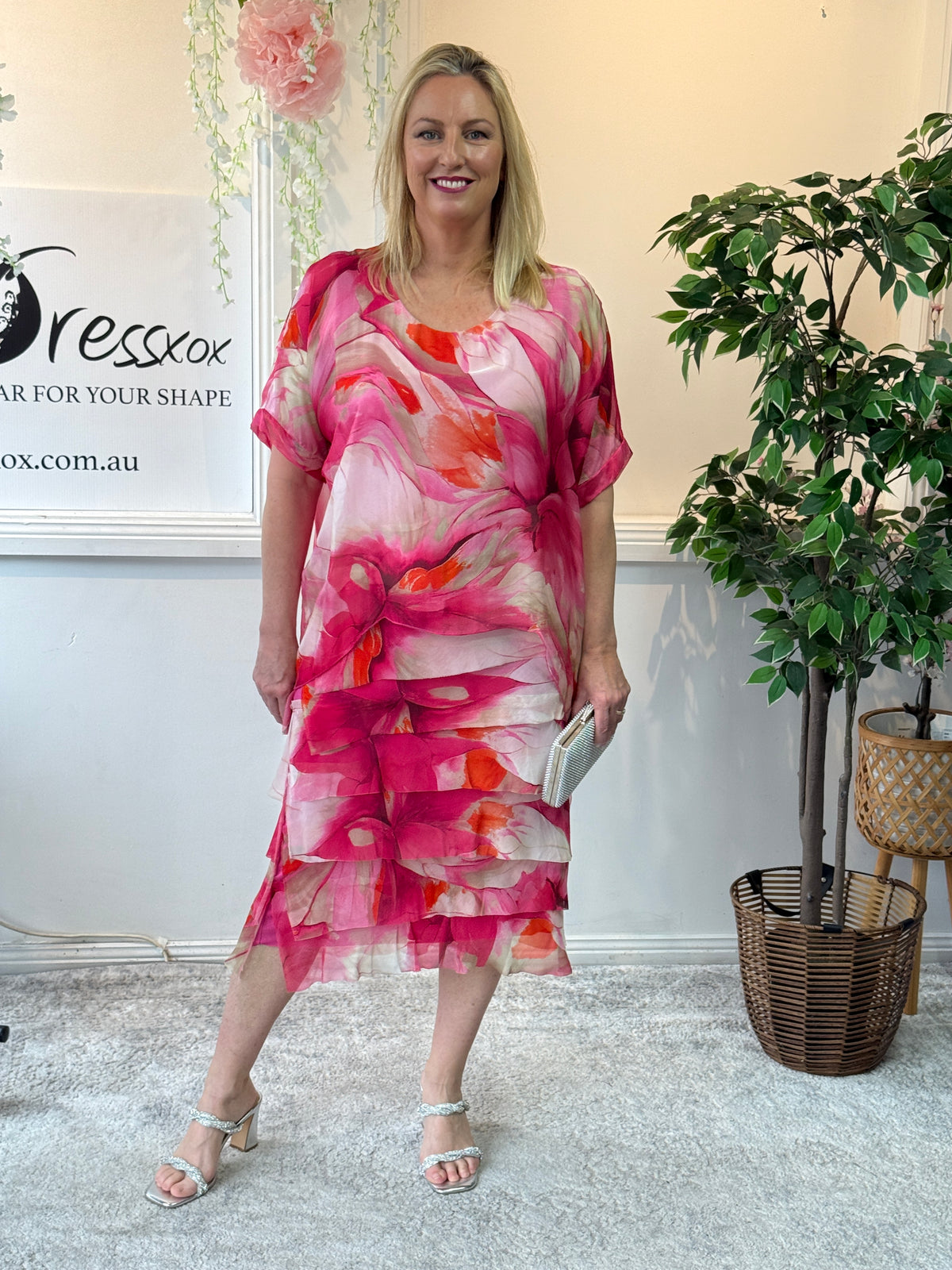 Clyde Sunset Silk Dress