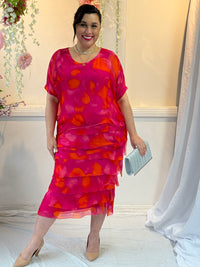 Clyde Fuchsia Silk Dress