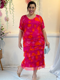 Clyde Fuchsia Silk Dress