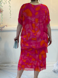 Clyde Fuchsia Silk Dress