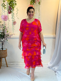 Clyde Fuchsia Silk Dress