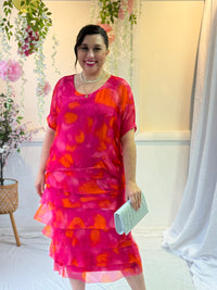 Clyde Fuchsia Silk Dress