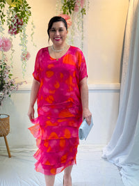Clyde Fuchsia Silk Dress
