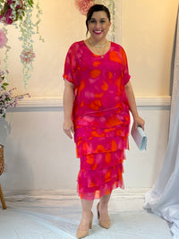 Clyde Fuchsia Silk Dress