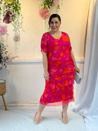 Clyde Fuchsia Silk Dress