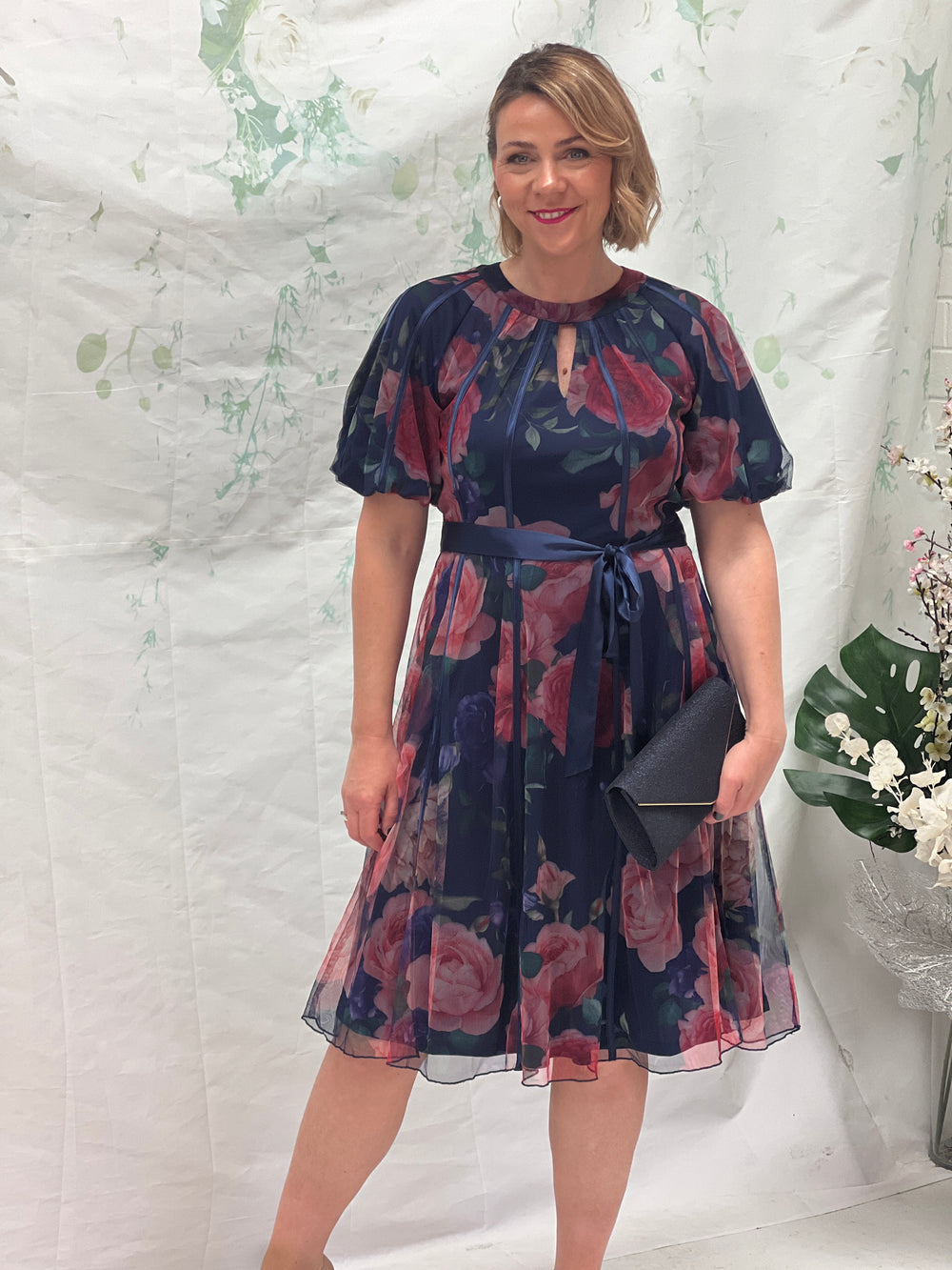 Colette Top And Short Set - Navy Embroidery