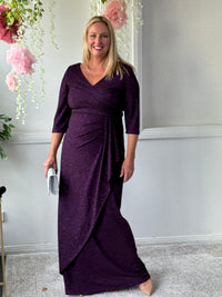 Constantine Plum Glitter Gown