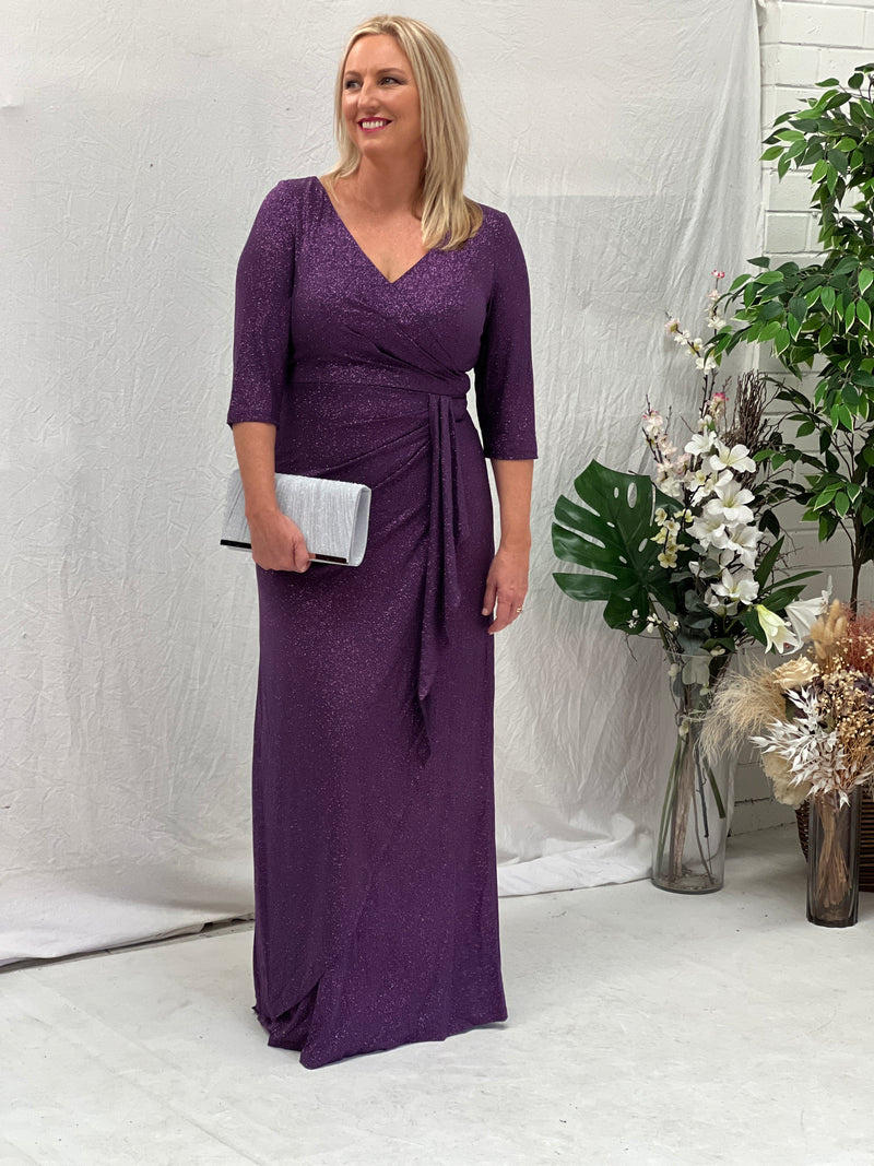 Constantine Purple Glitter Gown Dressxox Constantine Purple Glitter Gown Dressxox